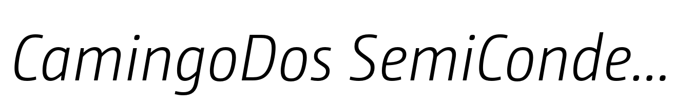 CamingoDos SemiCondensed Light Italic